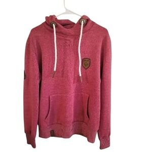 Paraffin Premium Hoodie Mens M Leather Patch Pullover Outdoor Casual Gorpcore